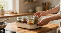 Repurpose A Casserole Holder Into A Spice Rack That Adds Vintage Charm