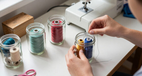 Savvy Upcyclers Transform Old Glass Jars Into A Sewing Kit With An Impressive DIY
