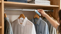 Use An Empty Toothpaste Tube To Double Your Closet Hanging Space