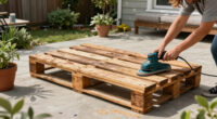 Woman Upcycles Old Wood Pallets Into A Backyard Showpiece With An Impressive DIY