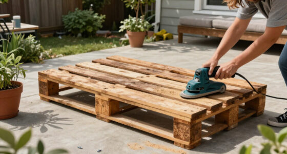 Woman Upcycles Old Wood Pallets Into A Backyard Showpiece With An Impressive DIY